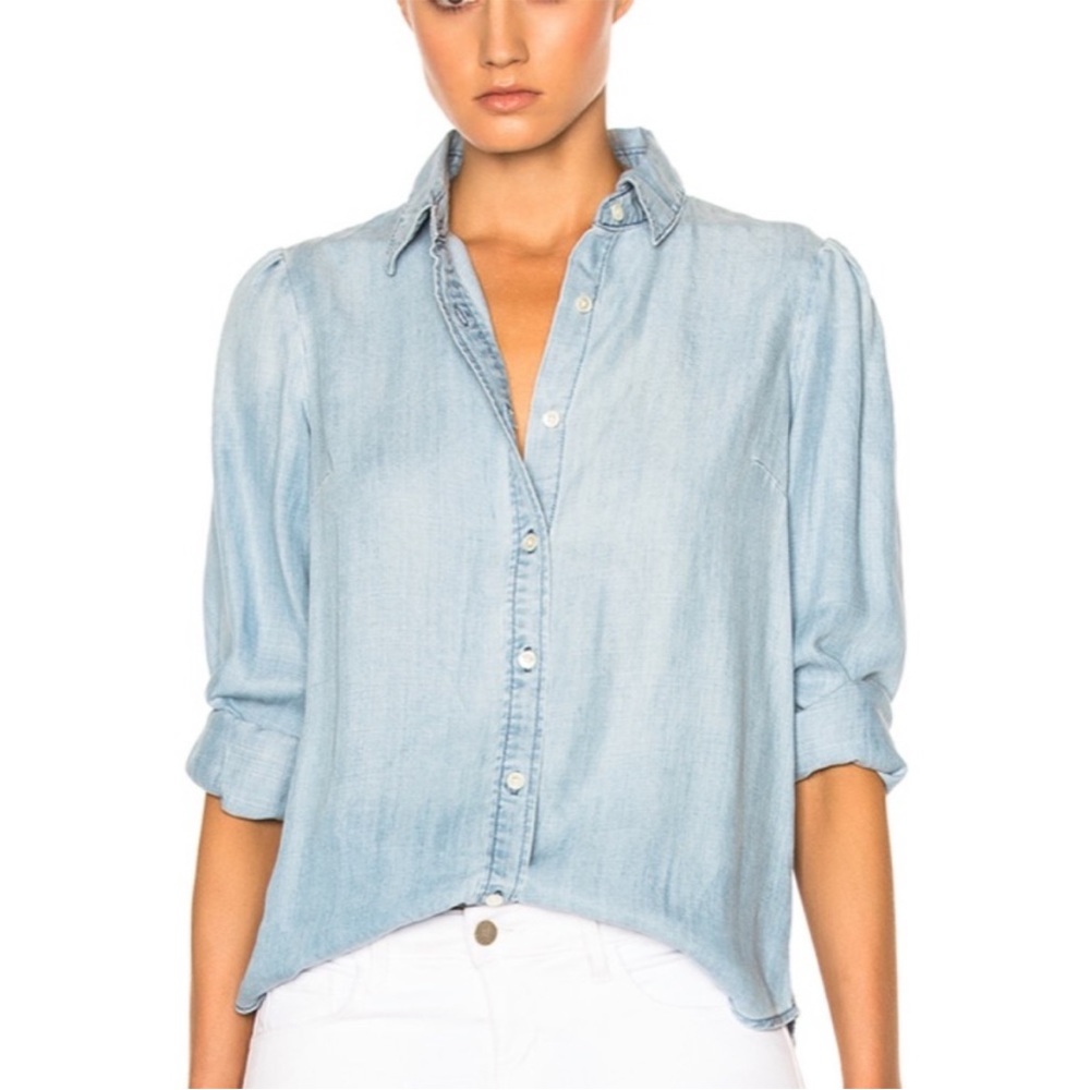 Frame button up denim shirt